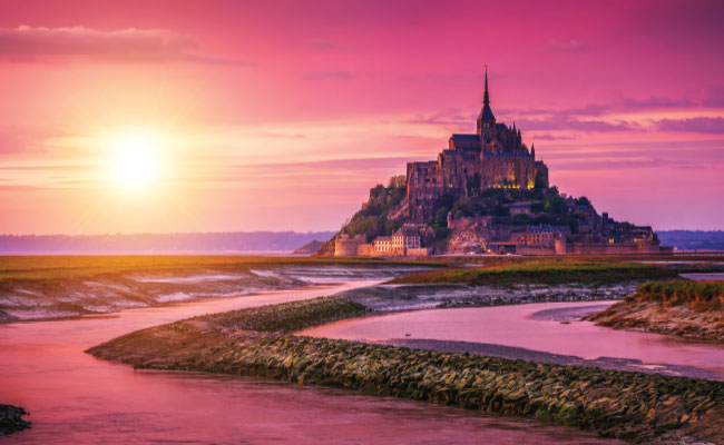 » Country Heritage Tours Mont Saint Michael at sunset