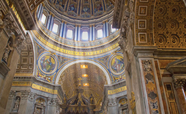 » Country Heritage Tours Saint peters Basilica mosaic dome